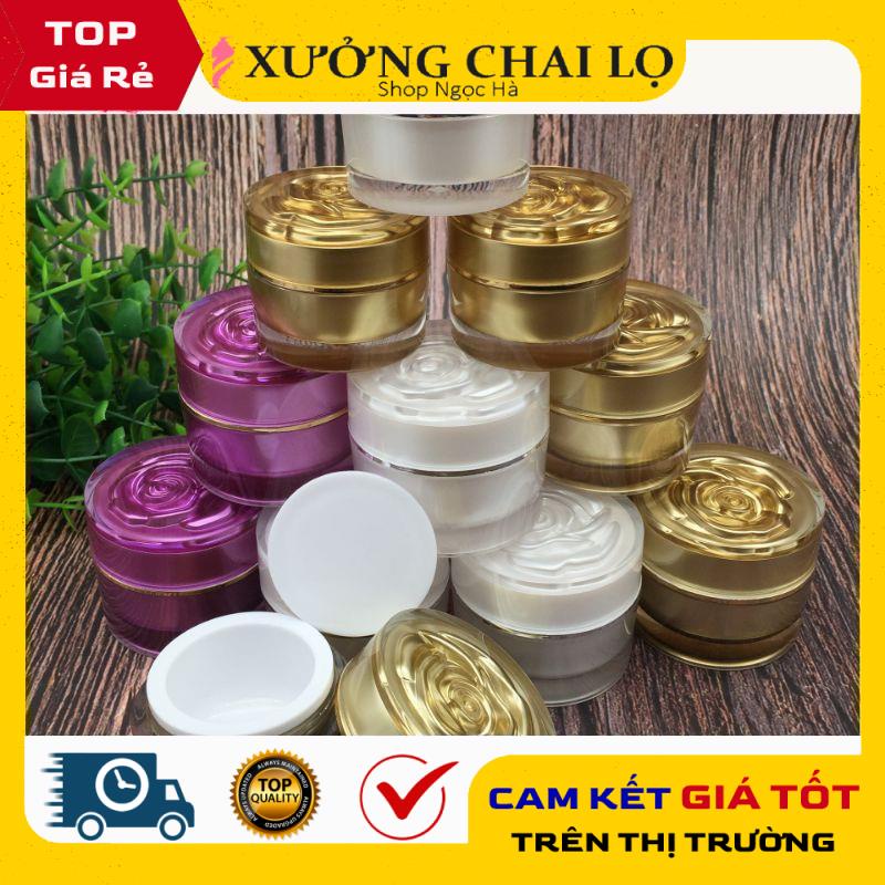 Hũ Chiết Mỹ Phẩm ❤ GIÁ RẺ NHẤT ❤ Hủ Đựng Kem Face 5g,10g,20g Hoa Hồng, phụ kiện du lịch