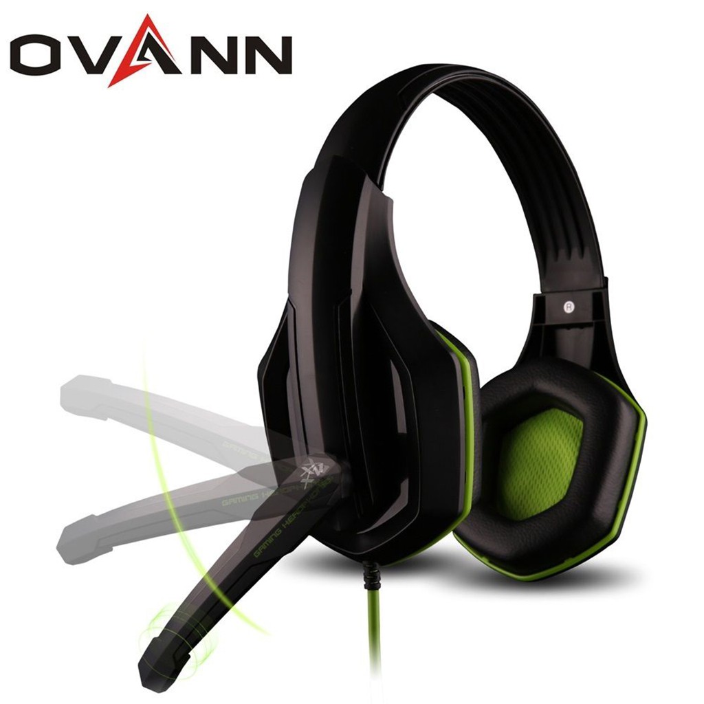 Tai nghe chụp tai kèm Mic Ovann X1 Gaming (Đen phối Xanh) + Tặng đèn Led USB