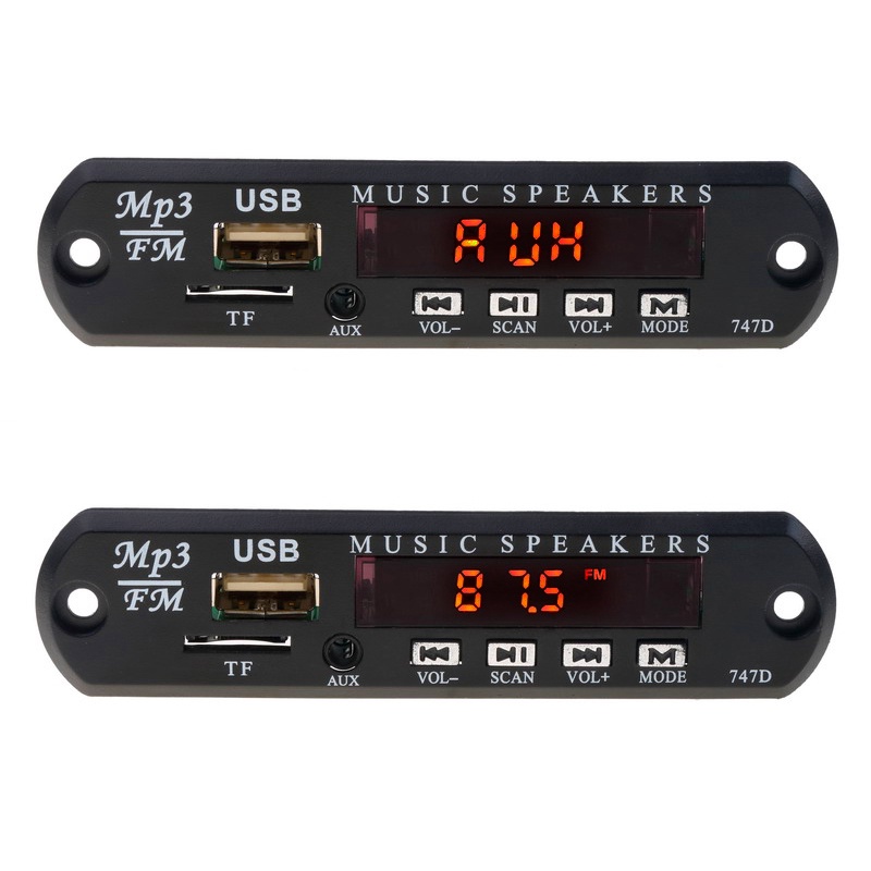 Car Audio Decoder Card DC 5V/12V Micro USB AUX MP3 Music Player Speaker