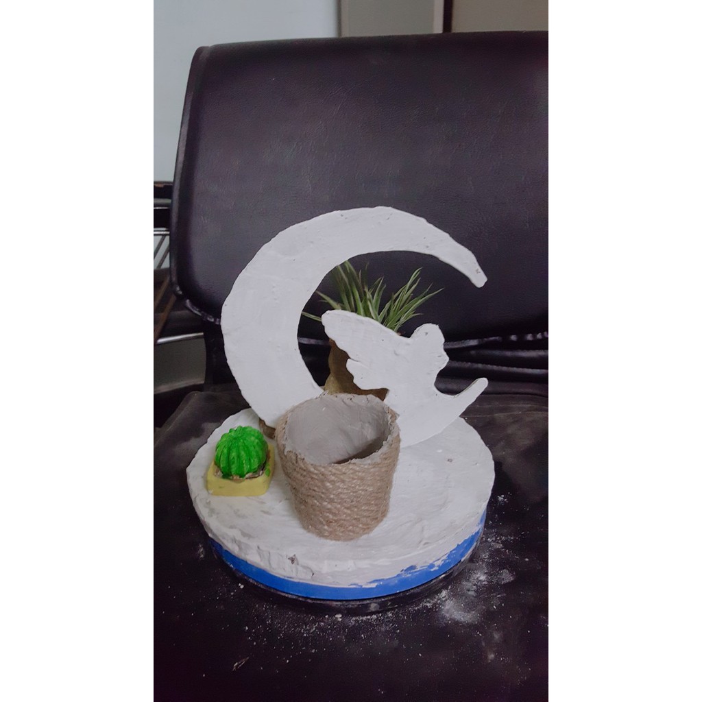 Tượng hưu, cô gái kèm chậu và hoa trang trí bằng xi măng