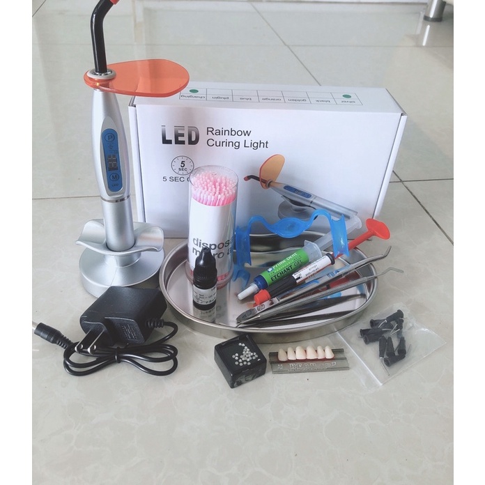 Bộ dụng cụ máy đính đá đắp khểnh răng keo sịn kèm 35v đá