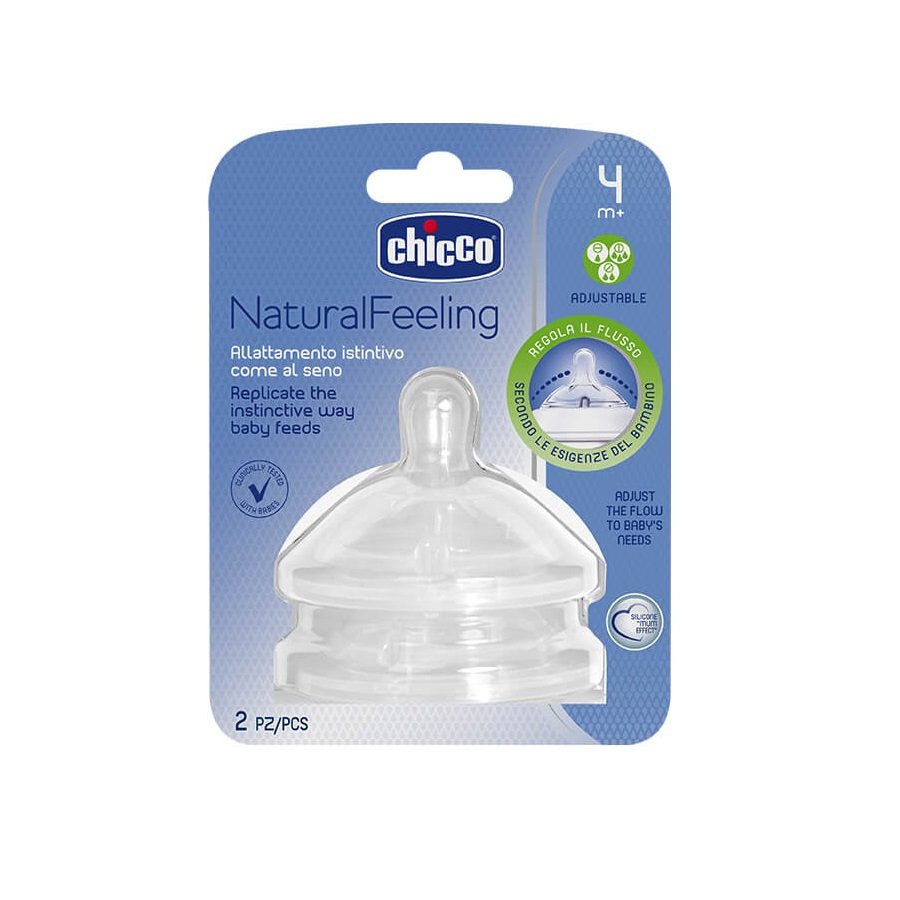 Núm ti thay thế cho bình sữa nghiêng Chicco Pisa Natural Feeling đủ size