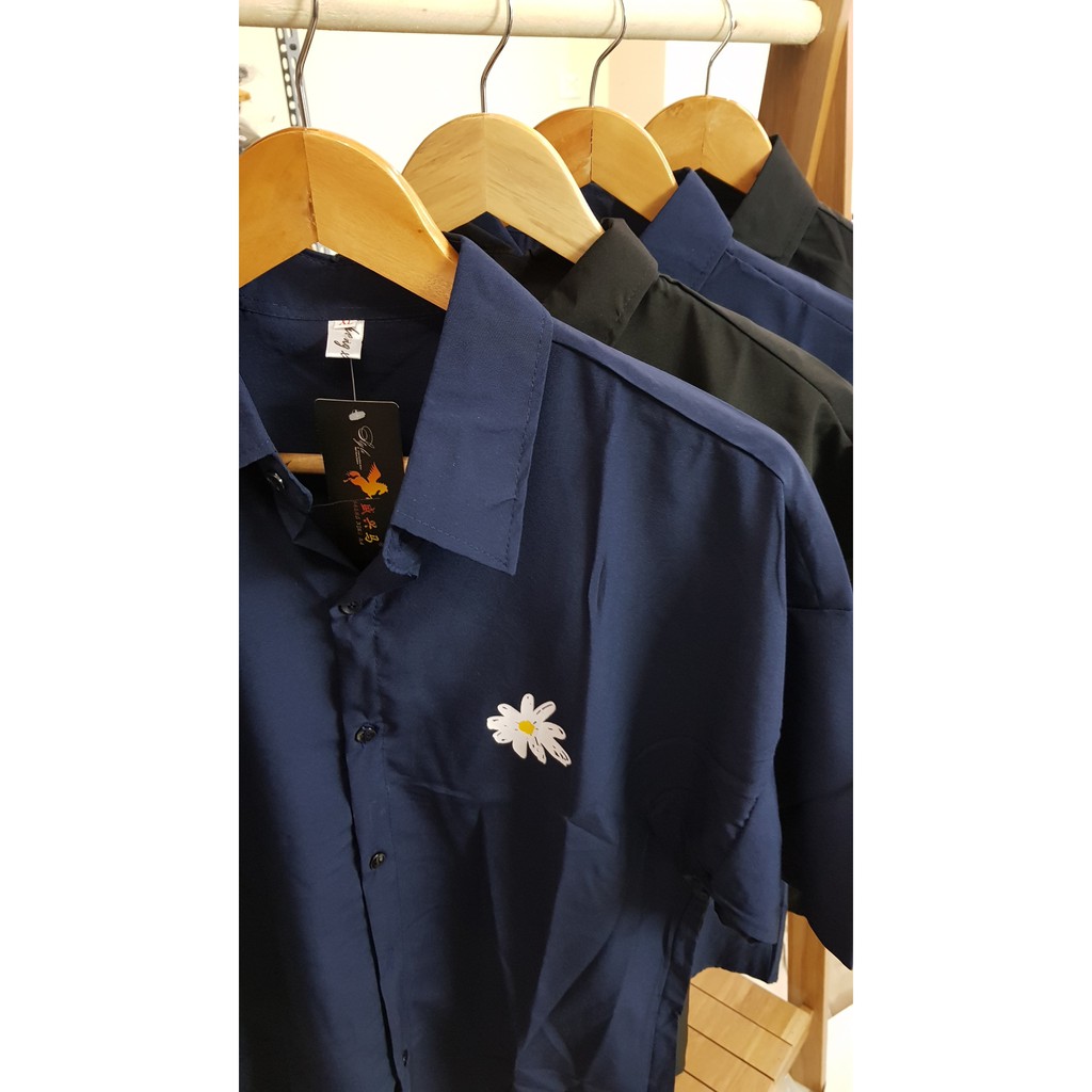 Áo sơ mi ngắn tay in hình Hoa Cúc hotrend nam nữ siêu hot | BigBuy360 - bigbuy360.vn