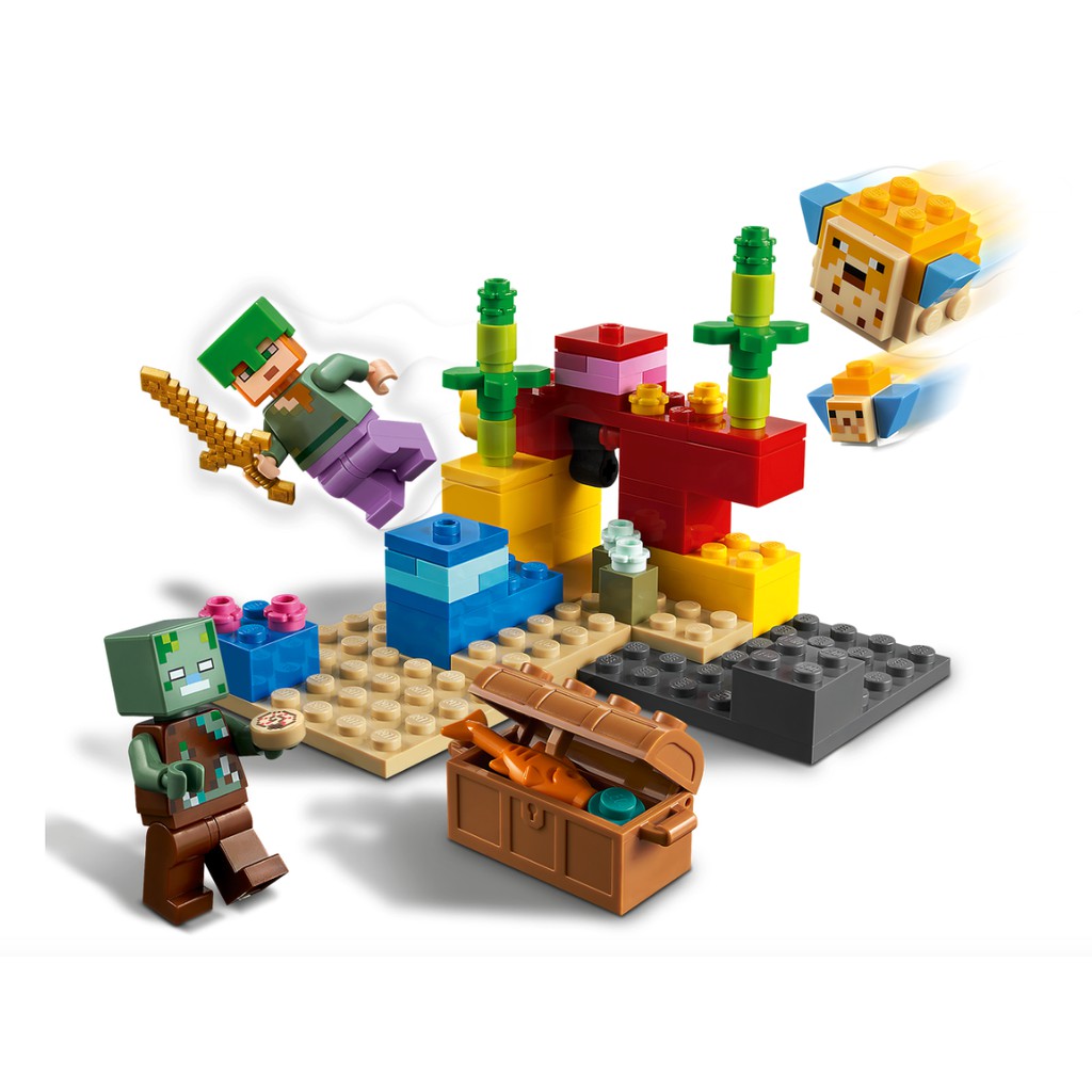 Lego HaHa - Lego Minecraft - The Coral Reef - Rạn San hô - 21164