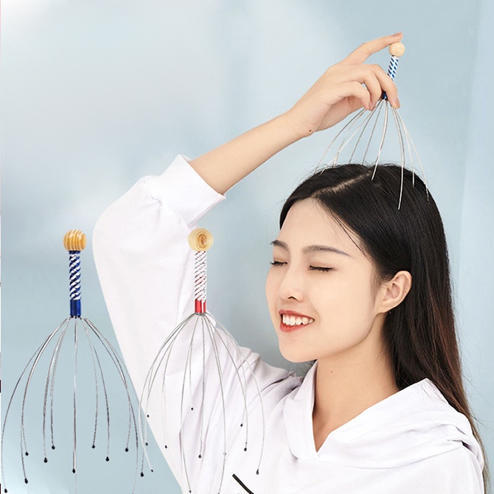 Cây Gãi Mát Xa Da Đầu - Dụng Cụ MASSAGE ĐẦU Thông Minh S4 - Giúp Lưu Thông Máu, Ngăn Ngừa Tóc Bạc
