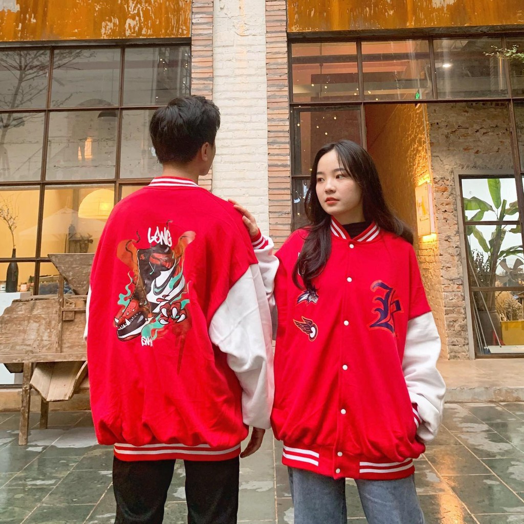[Tặng Sticker và khăn Tuban] _ Áo khoác VARSITY họa tiết Longsnkr chất nỉ cao cấp giữ nhiệt và thoáng - Bomber /Varsity | BigBuy360 - bigbuy360.vn