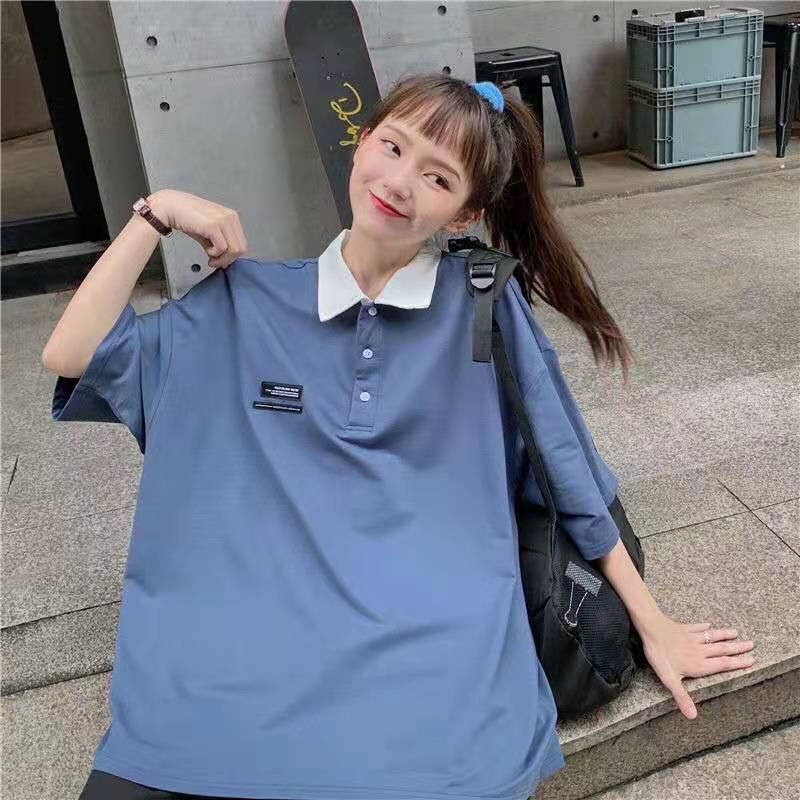 áo polo thun nam nữ unisex cổ đức phom rộng 3 màu cá tính