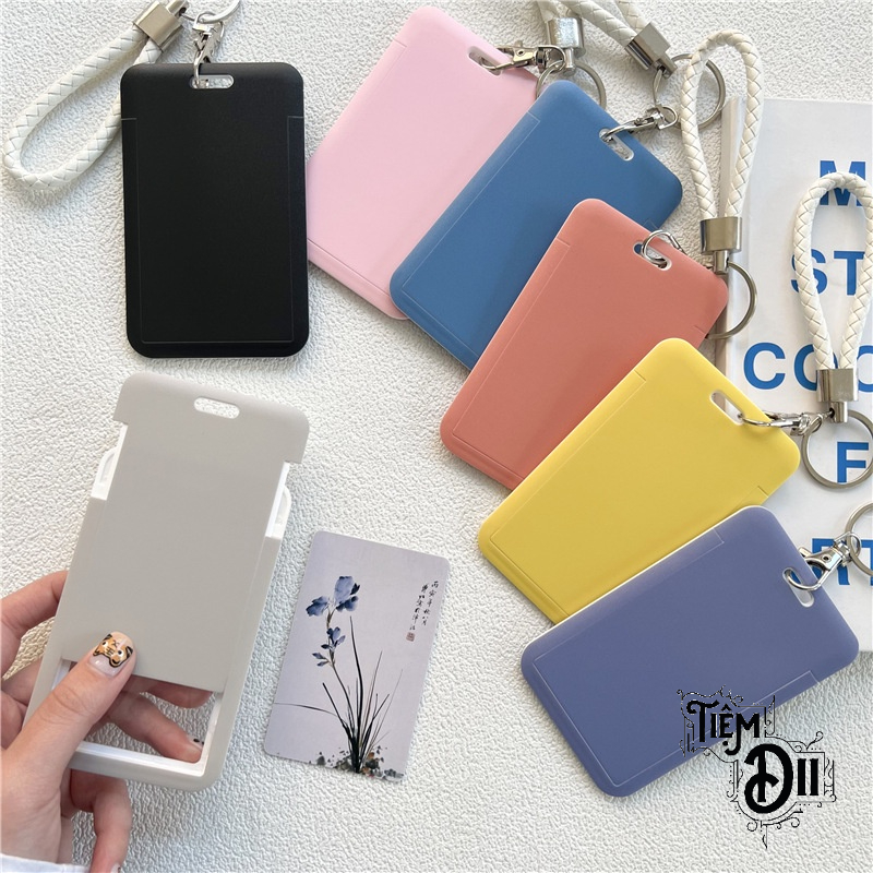 Bao Đựng Thẻ Kèm Dây Đeo Tay Da PU  Nhiều Mẫu Bao Thẻ Trơn Thẻ Đeo Bảng Tên Cute Bao Đựng Crad, Thẻ Phụ Kiện Xinh