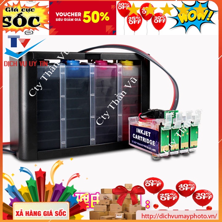 Dẫn mực máy in Epson XP-220 XP-342 XP-200 XP-340 XP-440 XP-202 XP-400 chuẩn chạy ổn định