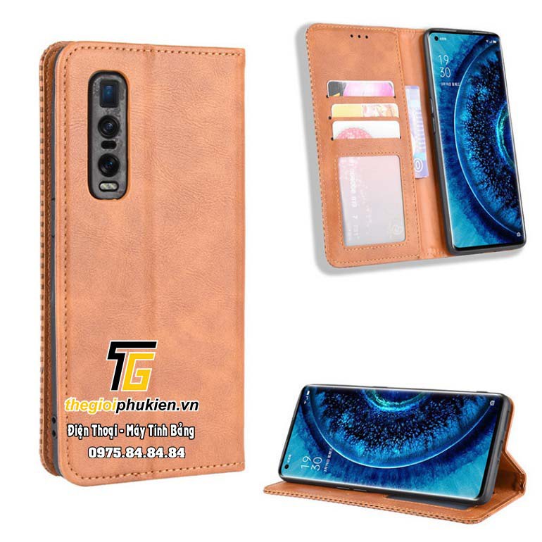 Bao da dạng ví OPPO Find X2, OPPO Find X2 Pro Luxury Leather
