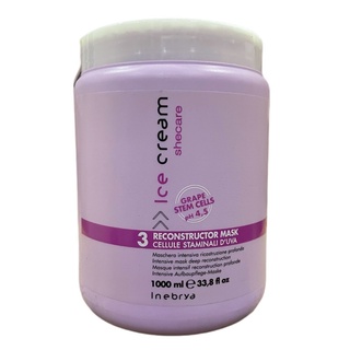 Dầu hấp tóc, mặt nạ dành cho tóc hỏng, yếu Inebrya Ice Cream Reconstructor Mask 300ml