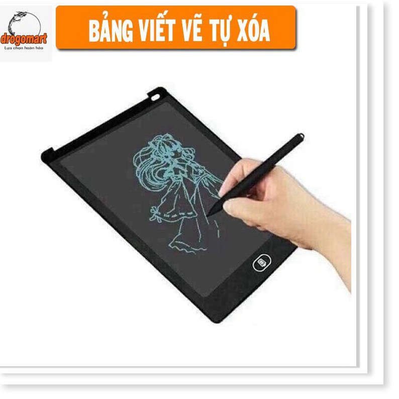 ( FREESHIP 99K ) Bảng viết vẽ thông minh LCD tự xóa chỉ bằng một nút bấm size 8,5 inch (kèm video)