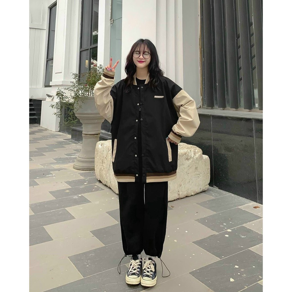 ÁO KHOÁC DÙ BOMBER BÓNG CHÀY THÊU SUMMERSWEATER FORM RỘNG