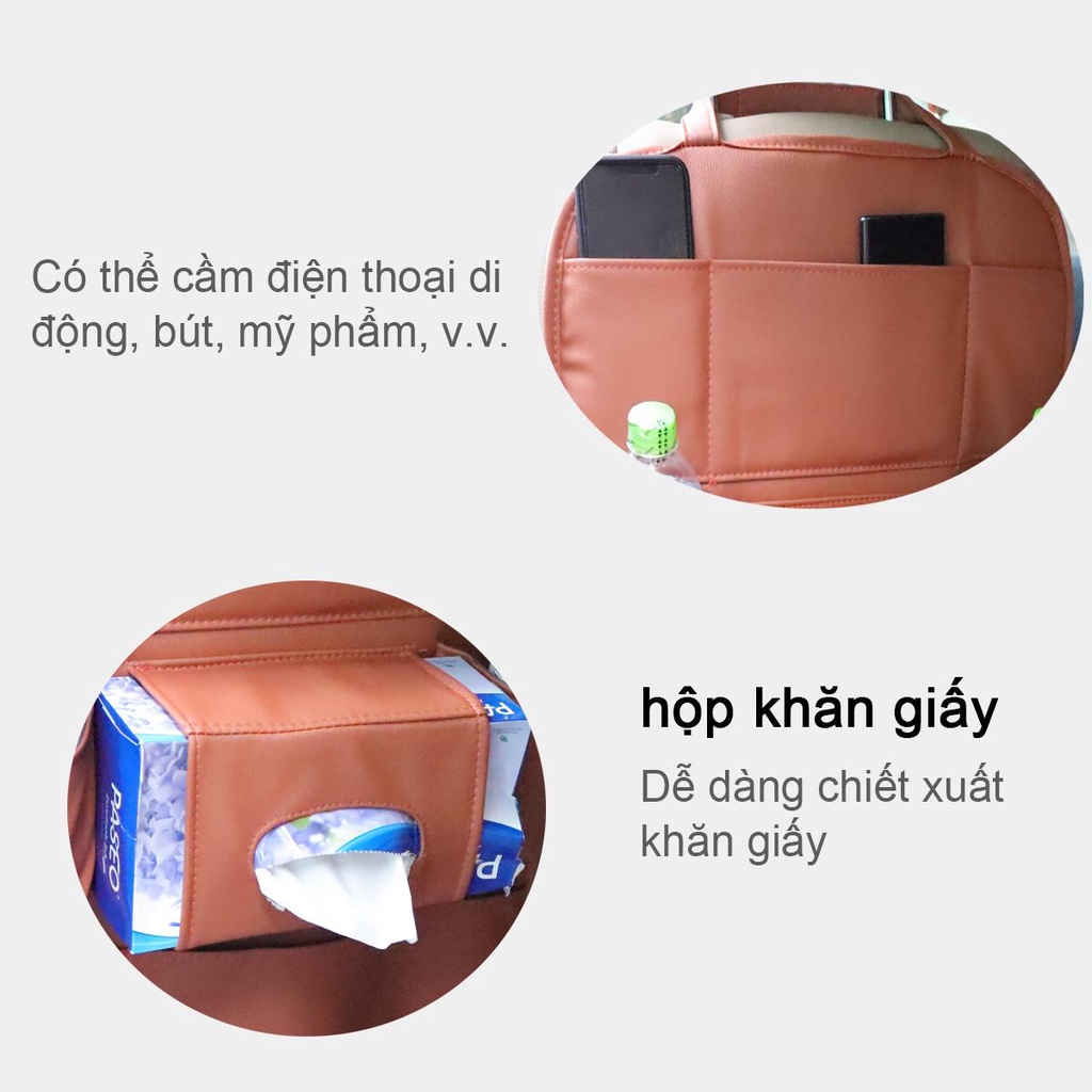 [HCM]Túi đựng đồ để sau cho Ô tô Cao cấp da PU  (3 màu có sẵn)-ZWD-1