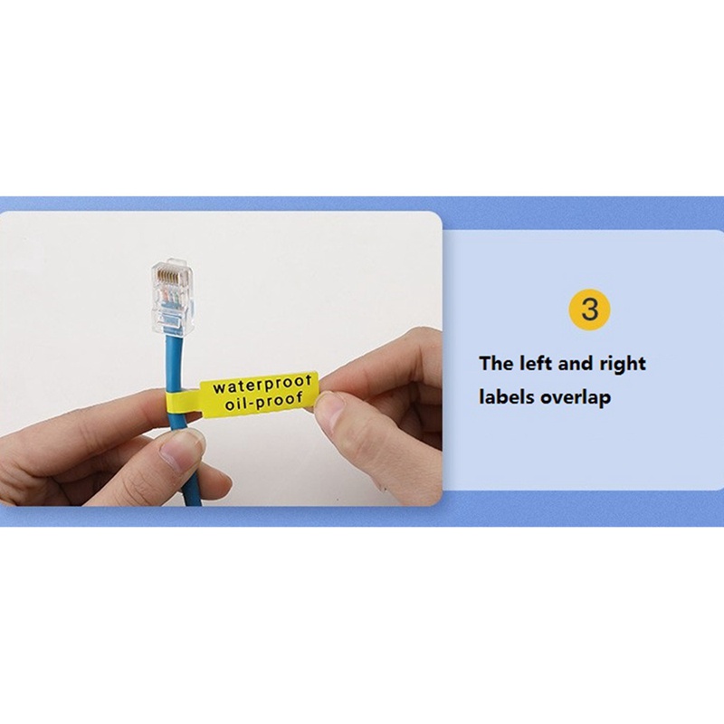 Cuộn giấy nhãn dán NIIMBOT D11 màu trắng chống thấm nước dùng đánh dấu dây cáp mạng