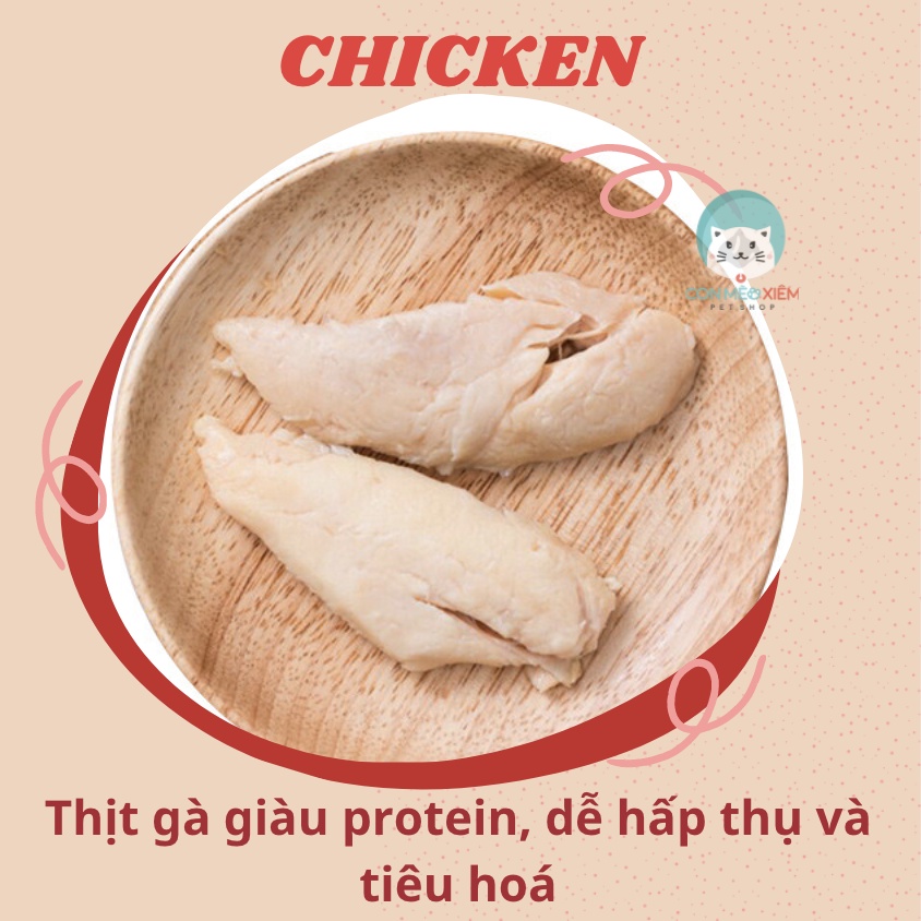 Bánh thưởng cho chó thịt gà Karamo 100g sạch răng, thức ăn snack vặt huấn luyện cún Con Mèo Xiêm