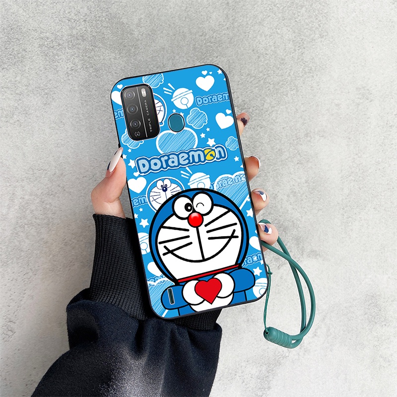 Ốp Điện Thoại Họa Tiết Hoạt Hình Pikachu Kèm Dây Đeo Cho Itel Vision 1 Pro Vision1Pro S16
