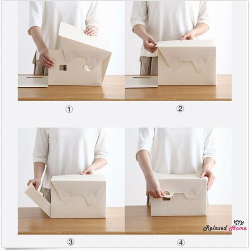 Hộp đựng đồ bằng nhựa PP có thể xếp gọn được thiết kế tiết kiệm không gian đa năng tiện lợi | BigBuy360 - bigbuy360.vn