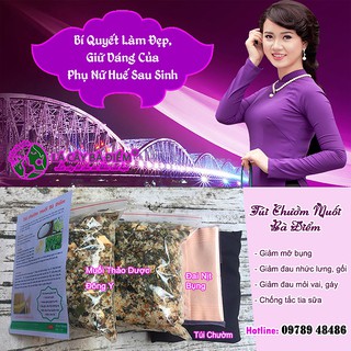 Túi Chườm Muối Thảo Dược Giảm Eo Sau Sinh (bao gồm đai quấn thảo dược)
