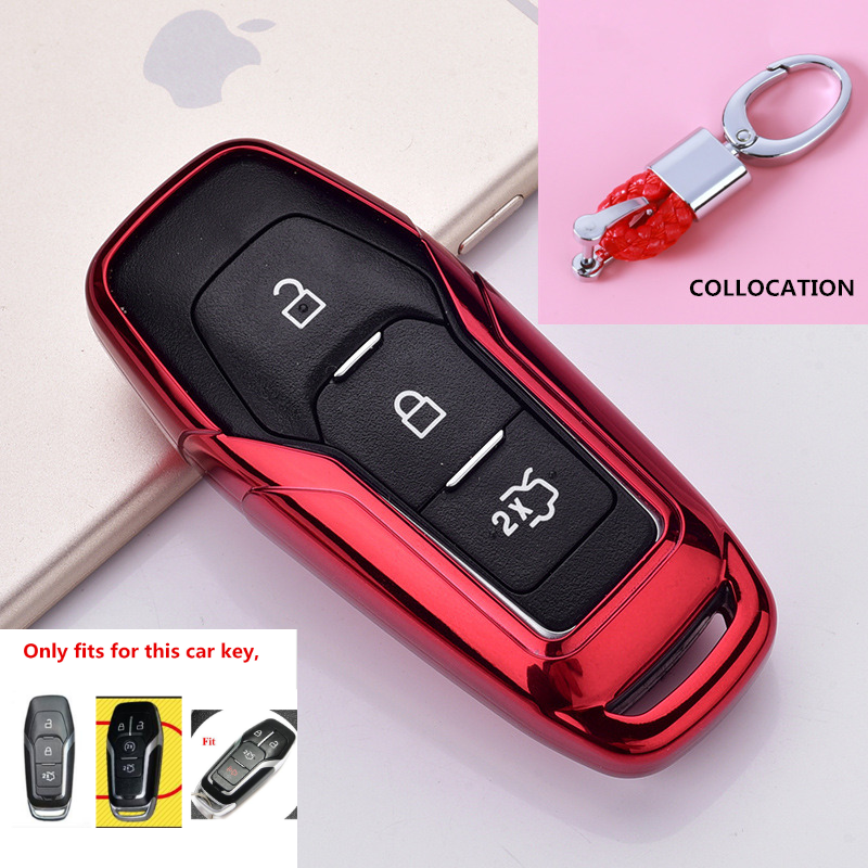 Vỏ Tpu Mềm Bảo Vệ Chìa Khóa Xe Hơi Ford Fusion Mondeo Galaxy S-Max Explorer Ranger Mustang F-150 Explorer Edge 2015 2016 2017 2018 Everest 2019 Sự Bảo Vệ