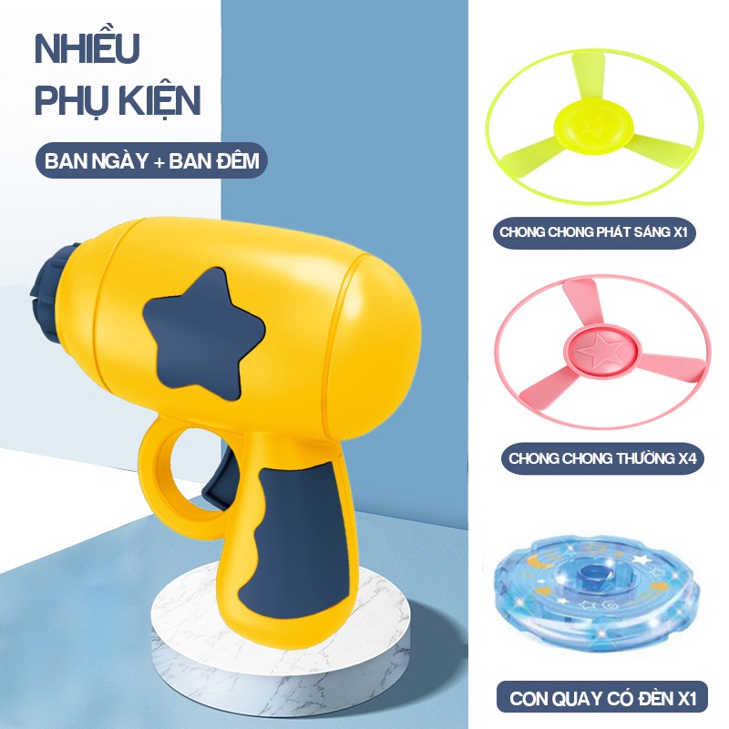 Súng bắn chong chóng phát sáng đồ chơi cho bé với con quay spiner DCVD06 KIDS GARDEN