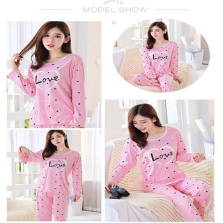 Bộ Đồ Ngủ Tay Dài Bằng Lụa Cho Nữ