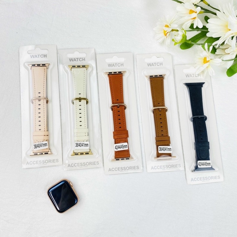 Dây Da dẻo Đồng Hồ nhà táo khuyết Siêu Đẹp, Siêu Mềm size 38.40.41.42.44.45.49 mm cho các dòng Series 1.2.3.4.5.6.7