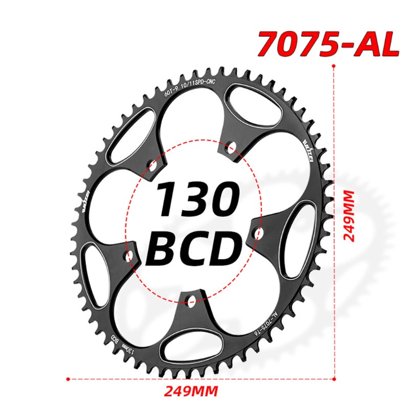 Đĩa Xích Xe Đạp Leo Núi Spmh 130bcd 50 / 52 / 54 / 56 / 58 / 60t