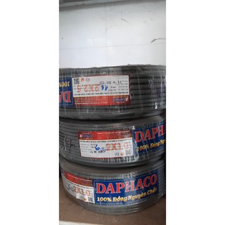 Dây Điện Đôi DAPHACO 1.0, 1.5, 2.5, 4.0, 6.0 2 Lõi Tròn Xám 1 met Tới ( Ảnh shop chụp)