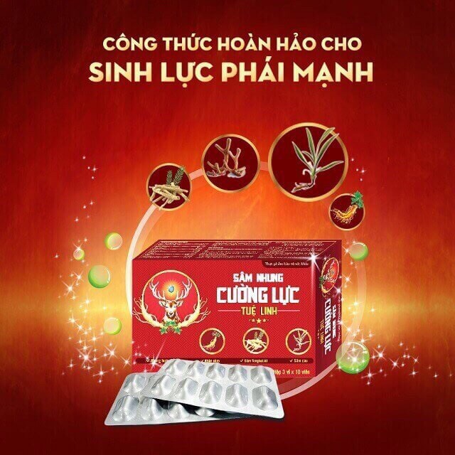 Sâm Nhung Cường Lực Tuệ Linh (Hộp 30 viên)