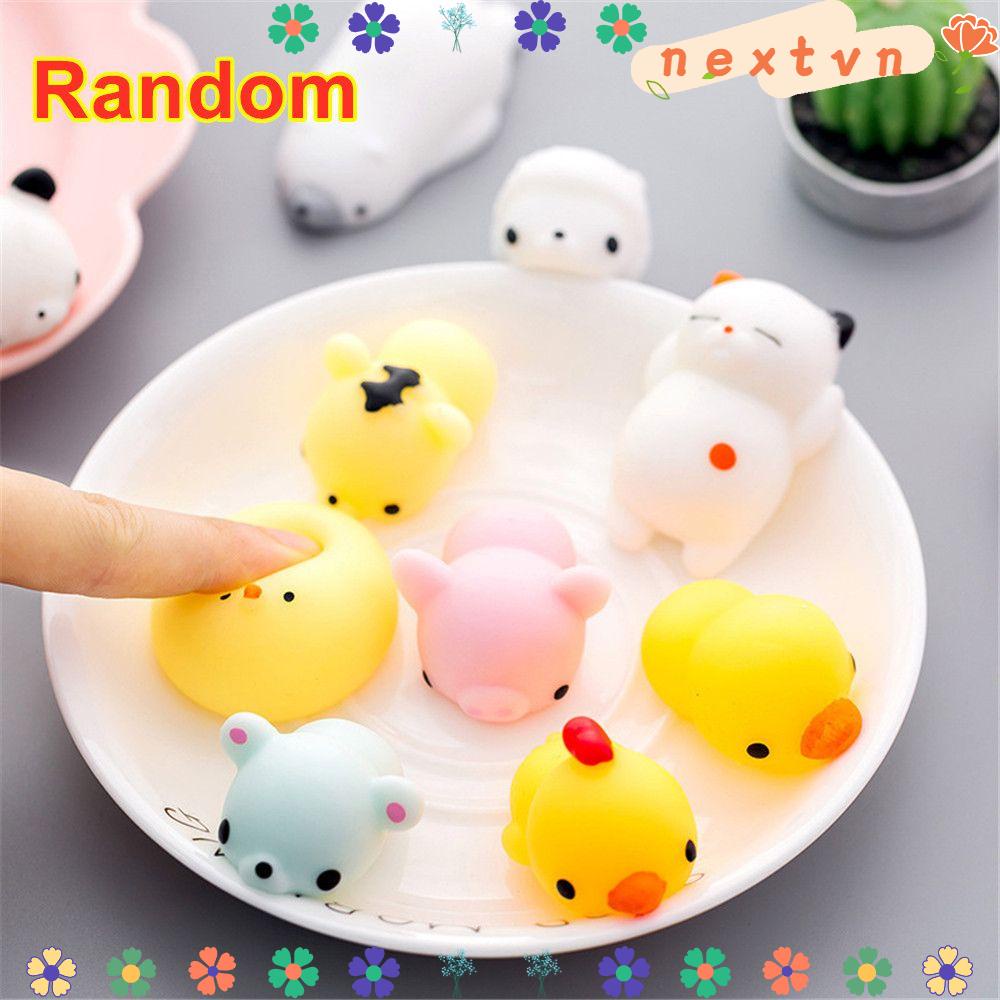 Set 1/5/10 quả bóng mềm dẻo giảm căng thẳng hình động vật dễ thương