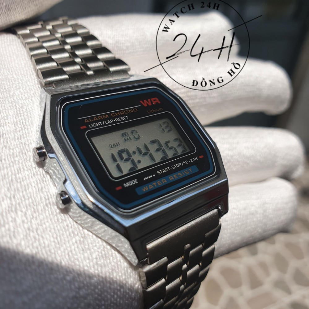 Đồng hồ nam nữ Casio A159 WR06, dây thép không gỉ sang trọng,kiểu dáng hot nhất 2021 | BigBuy360 - bigbuy360.vn