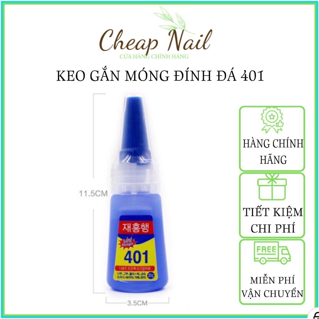 keo 401 đính đá, dán móng úp siêu bền chắc -Cheap Nail