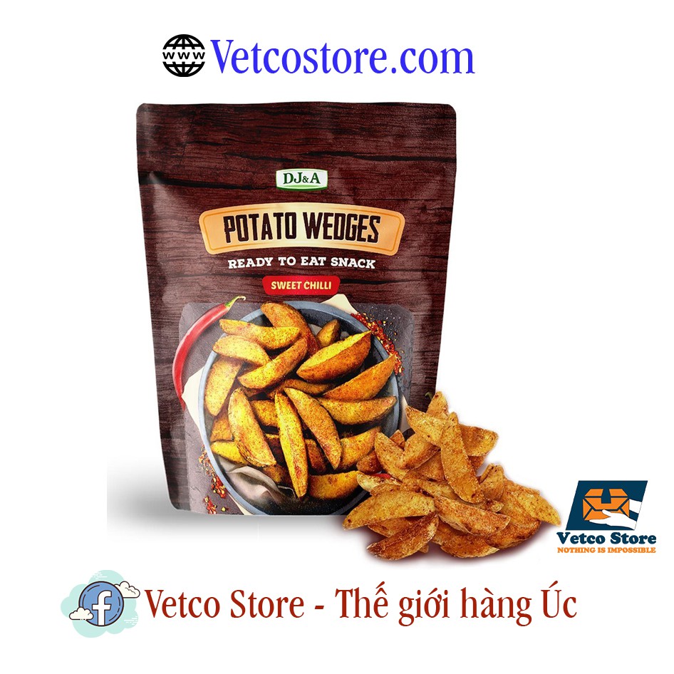 Snack Khoai tây cay DJ&A Potato Wedges Sweet Chili 430Gr