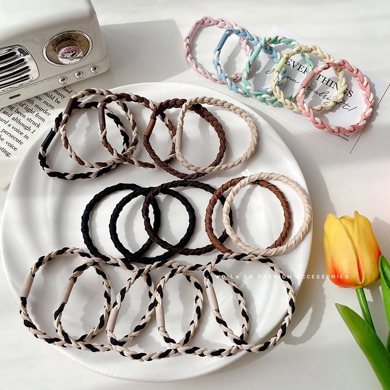 Set 5 Dây Cột Tóc Co Giãn Tốt Thời Trang Cao Cấp