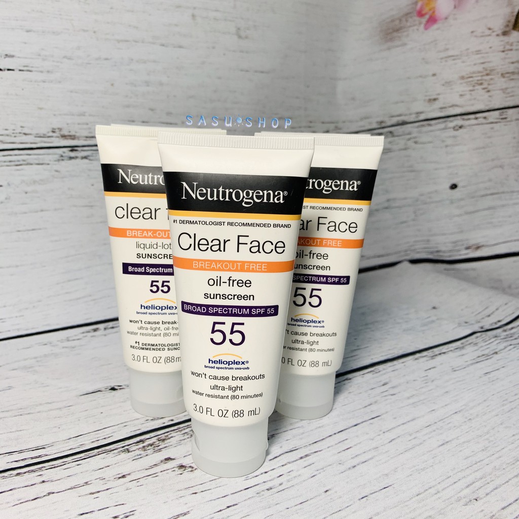 Kem chống nắng Neutrogena Clear Face SPF 55 chính hãng