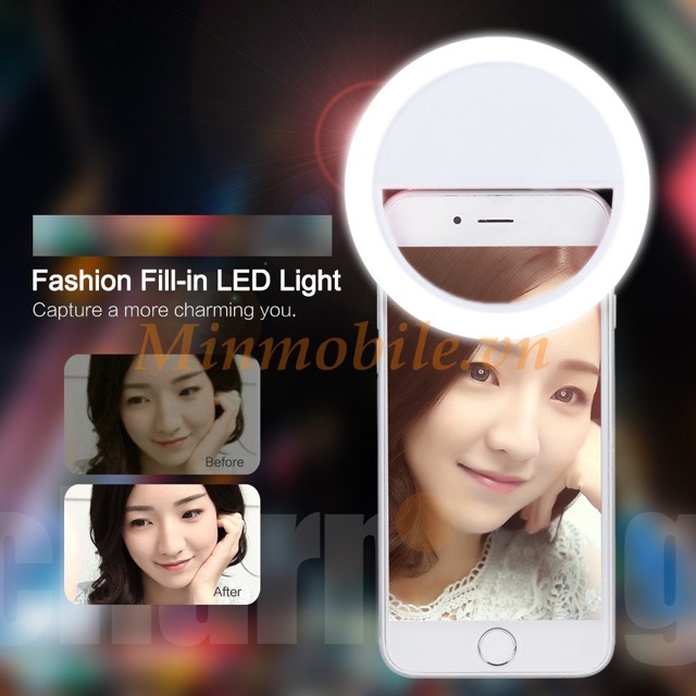 Đèn led sefi chụp hình tự sướng loại xài pin SẠC