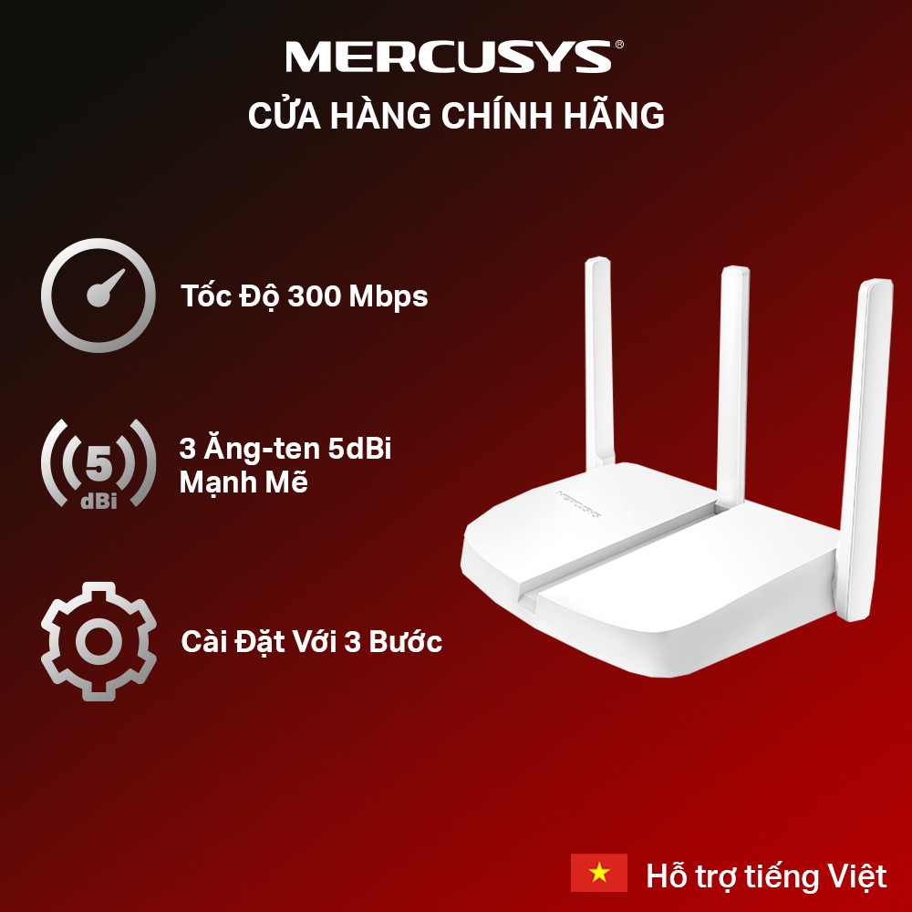  Bộ Phát Wifi Mercusys MW305R Chuẩn N 300Mbps