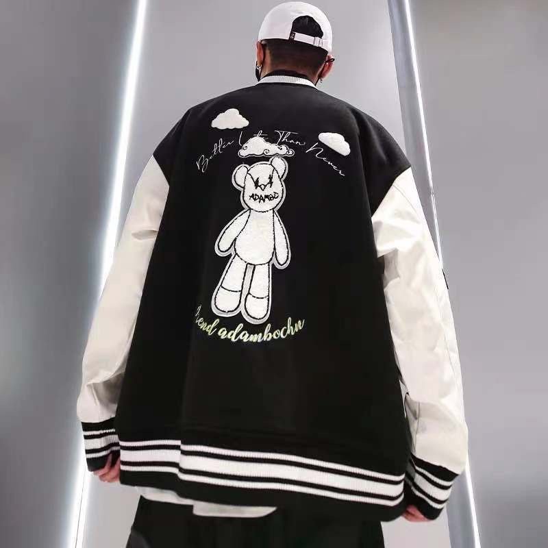 Áo bomber hình thêu , chấtkaki