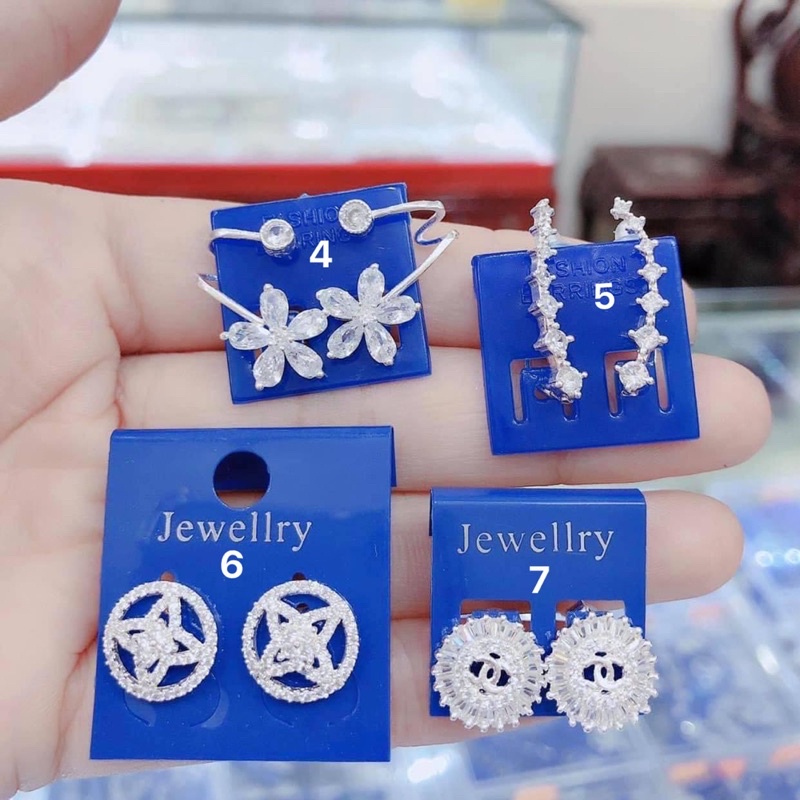 Bông tai bạc ta sale đồng giá kịch sàn - Vàng Bạc Khải Khải