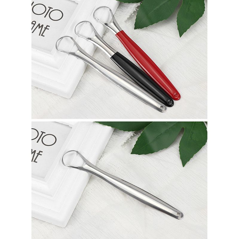 [Hàng mới về] Dụng cụ cạo lưỡi di động bằng thép không gỉ có thể tái sử dụng cho người lớn
