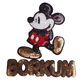 Miếng ủi/thêu vải họa tiết chuột Mickey Minnie