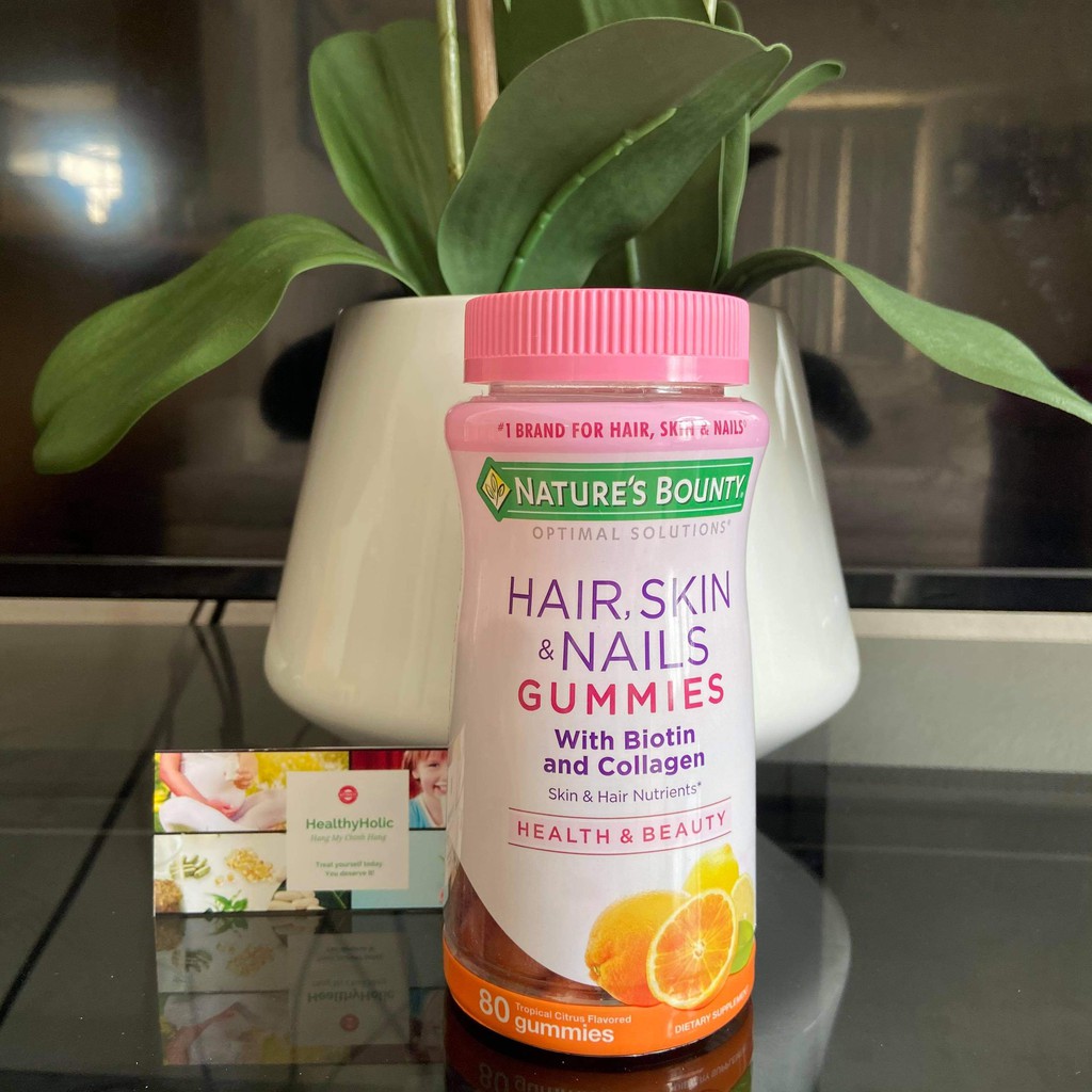 Kẹo dẻo Nature's Bounty Hair Skin Nail Gummies Bổ Sung Vitamin Giúp  Đẹp Da Móng Tóc của Mỹ