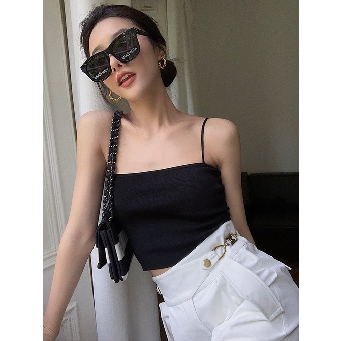 Áo hai dây QKOOLE ôm dáng phong cách Hàn Quốc quyến rũ cho nữ