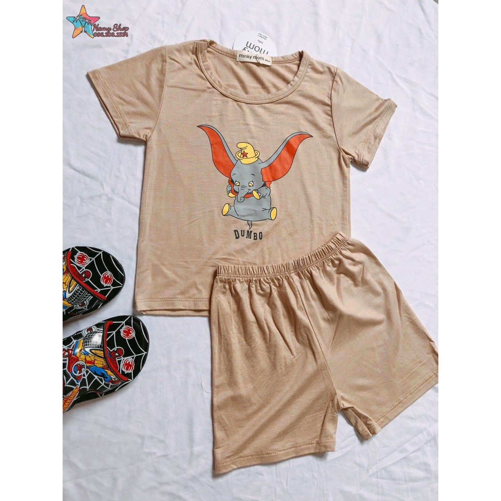 [HCM] Đồ bộ mặc nhà cho bé 5-17jg vừa in hoạt hình dễ thương, Cotton thun lạnh Minky Mom, vải Sài Gòn (NamyShop39)