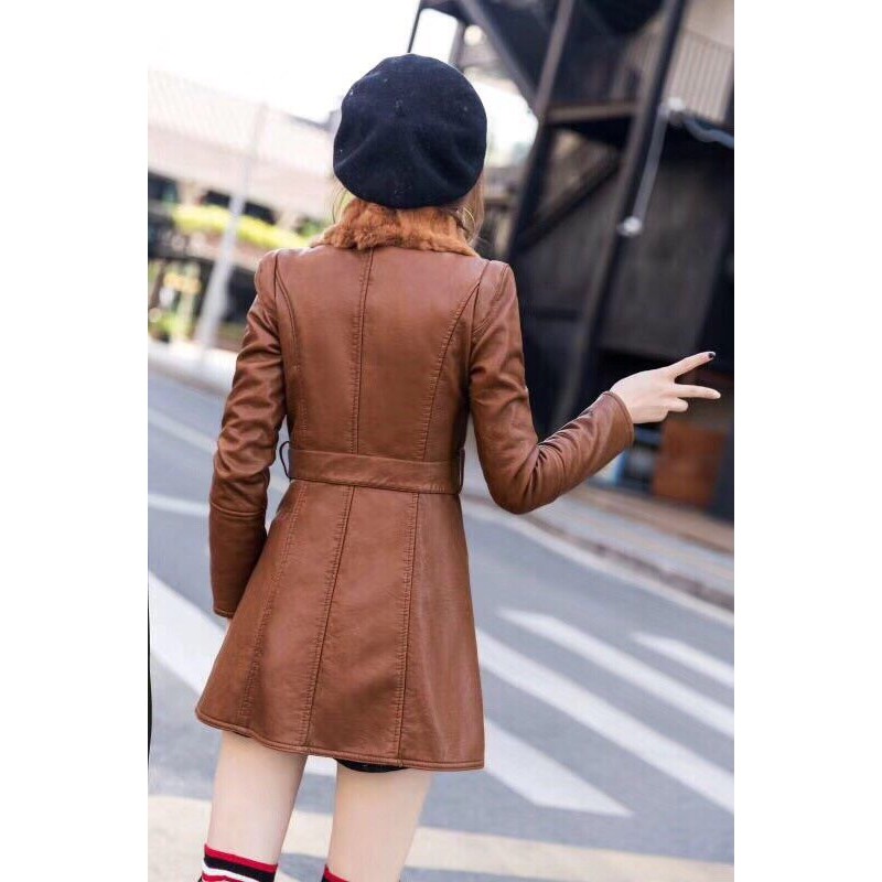 Aó Khoác Da Dáng Dài Cao Cấp