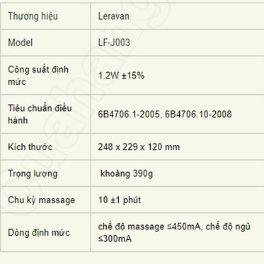 Gối massage cổ cao cấp Leravan LF-J003 Xiaomi