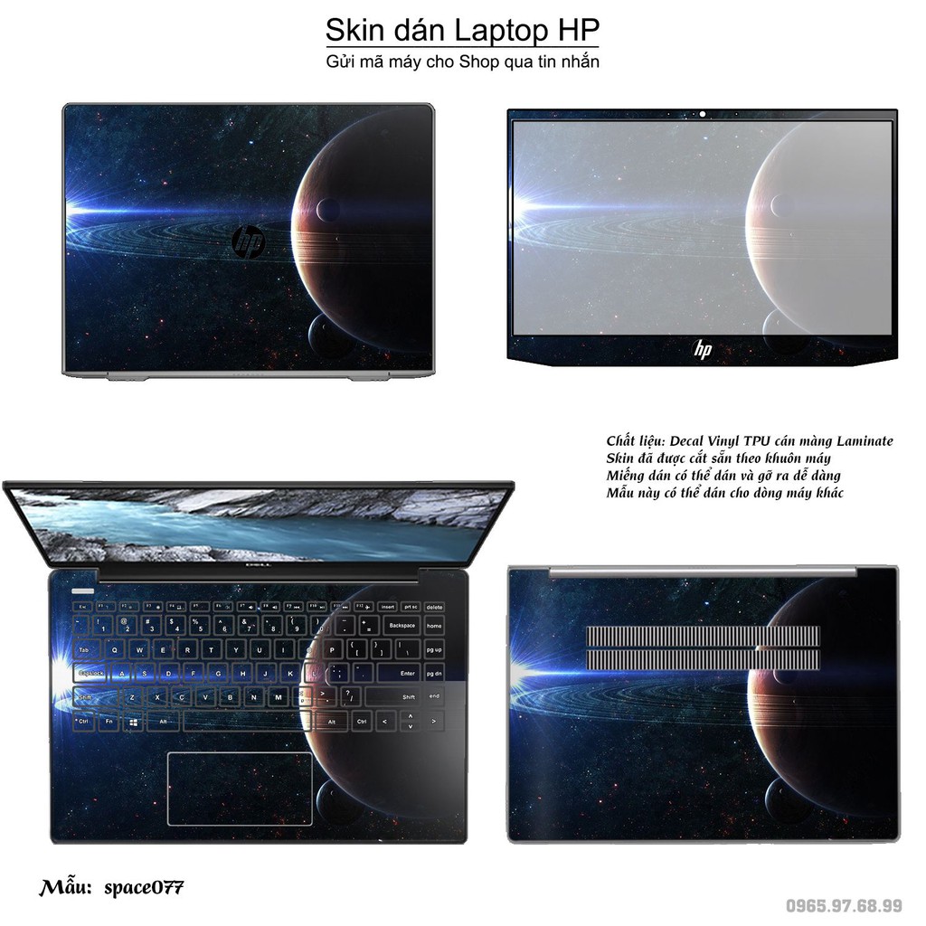 Skin dán Laptop HP in hình không gian nhiều mẫu 13 (inbox mã máy cho Shop)