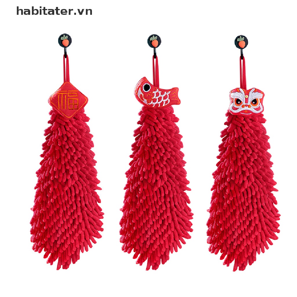Khăn lau tay vải chenille mềm mại thấm hút nhanh phong cách Trung Hoa nhiều kiểu dáng