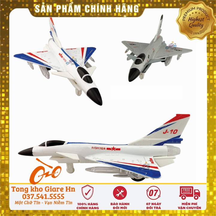Mô hình máy bay chiến đấu Thousand J10, Máy may chiến đấu chất liệu hợp kim, mô hình kéo thả có nhạc - ánh sáng